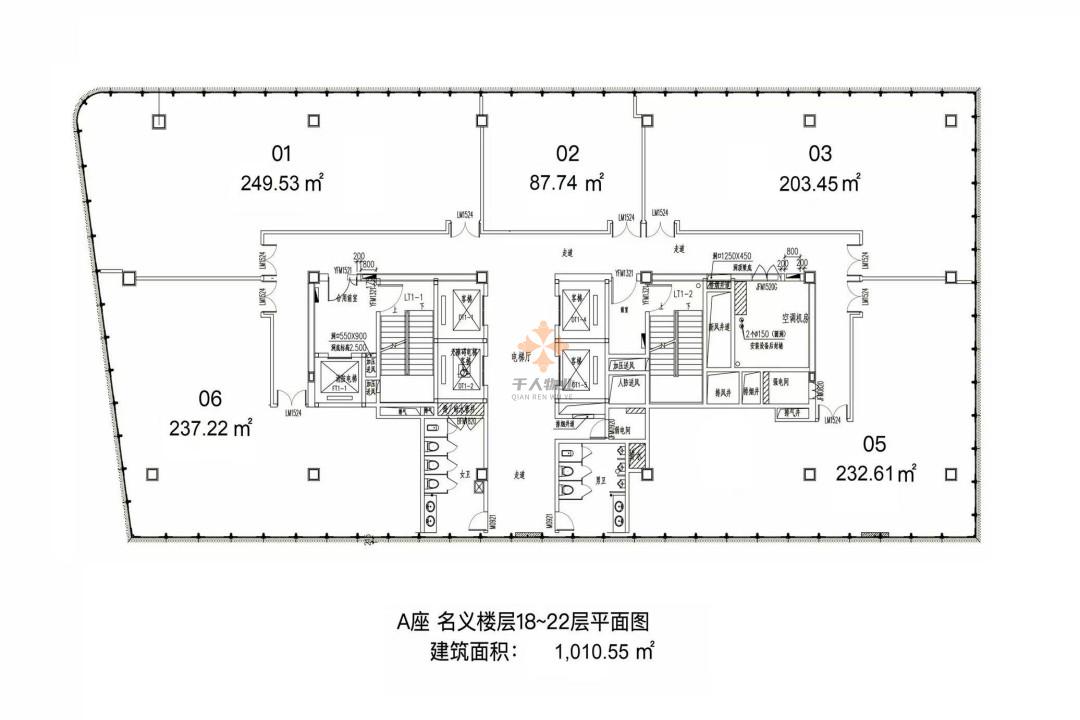 浦東 源深金融大廈 1643平米 簡(jiǎn)裝